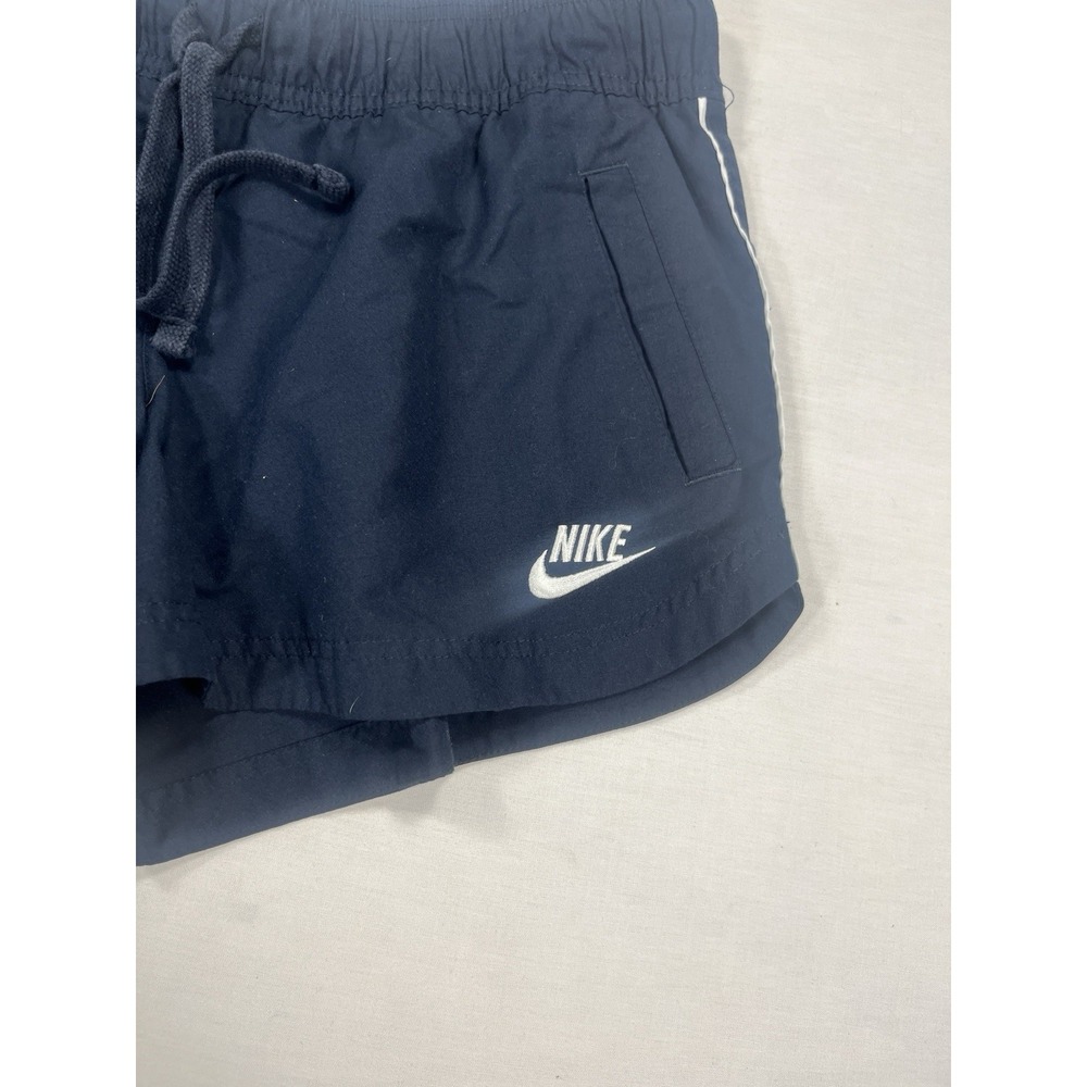 Nike Sportswear Women's Running Shorts Navy Blue Size L (12-14) - Picture 2 of 8
